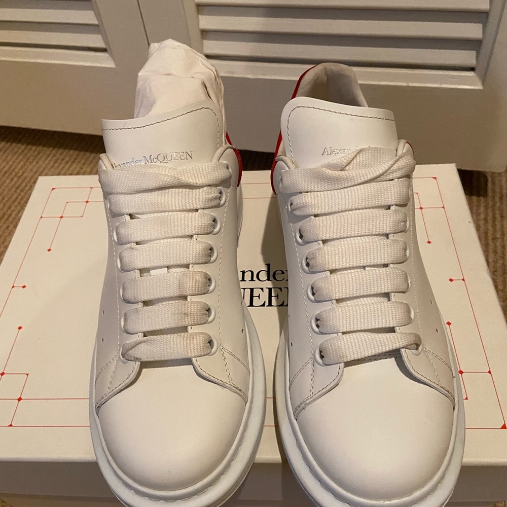 - Authentic Red & White Alexander McQueen Sneakers. - Picture 3 of 7